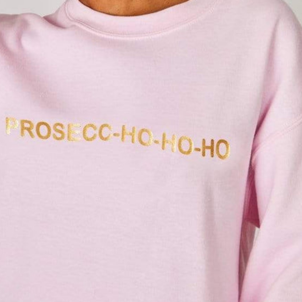 NWT Skinny Dip London Holiday Prosecc-ho-ho-ho Jumper Sweatshirt sz L